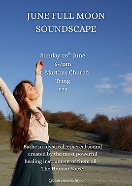 June Full Moon Sounscape with Claire Marie Doyle at St Marthas Church in Tring