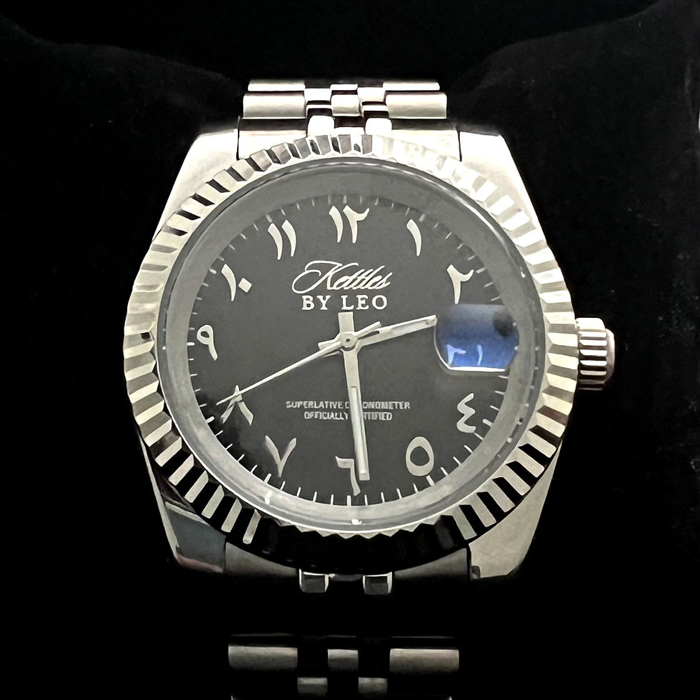 Thumbnail: Full black Arabic watch on Jubilee link for Gurbir