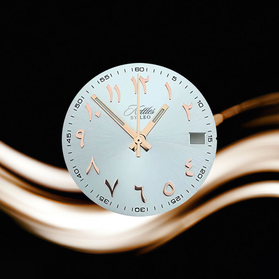 Silver and Rose Gold Arabic Dial