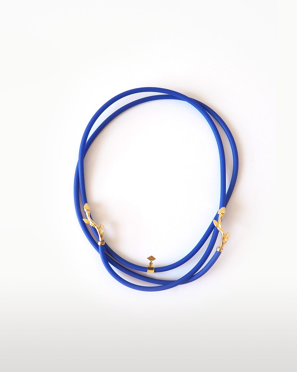Miniature : Collier Slash Bleu vif