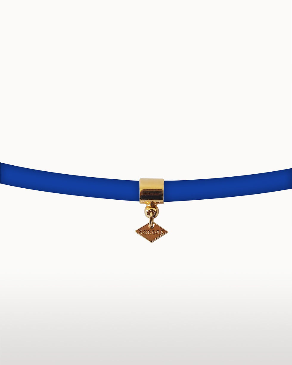 Miniature : Collier Slash Bleu vif