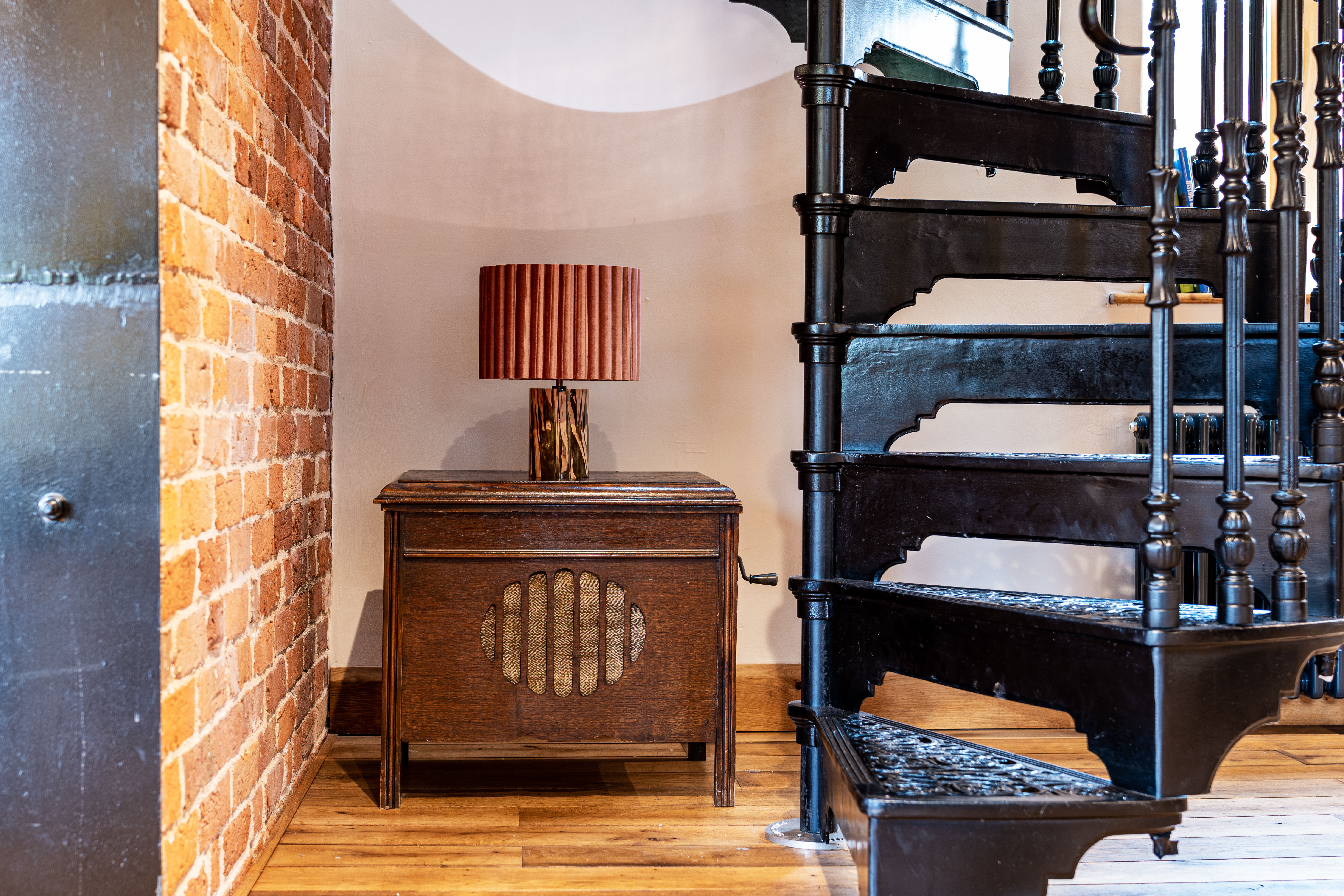 Round Wooden Lamp Large