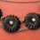 Thumbnail: Stunning Vintage 10K Yellow Gold Carved Onyx & Swiss Blue Topaz Flower Bracelet
