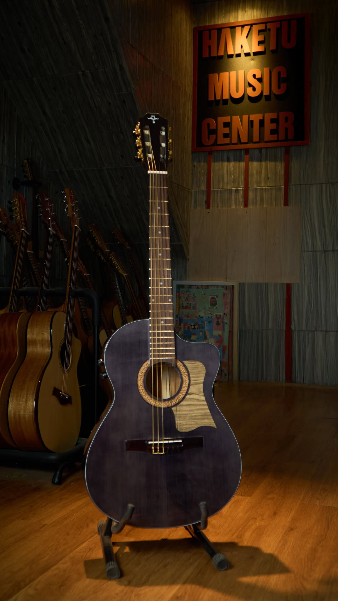 Guitar Trần Semi Classic  CT-35T Blue 14 phím EQ