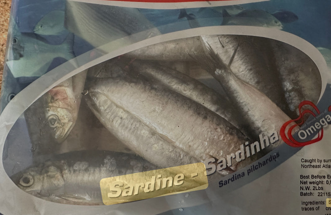 Wild Caught Frozen Sardines  2-pounds