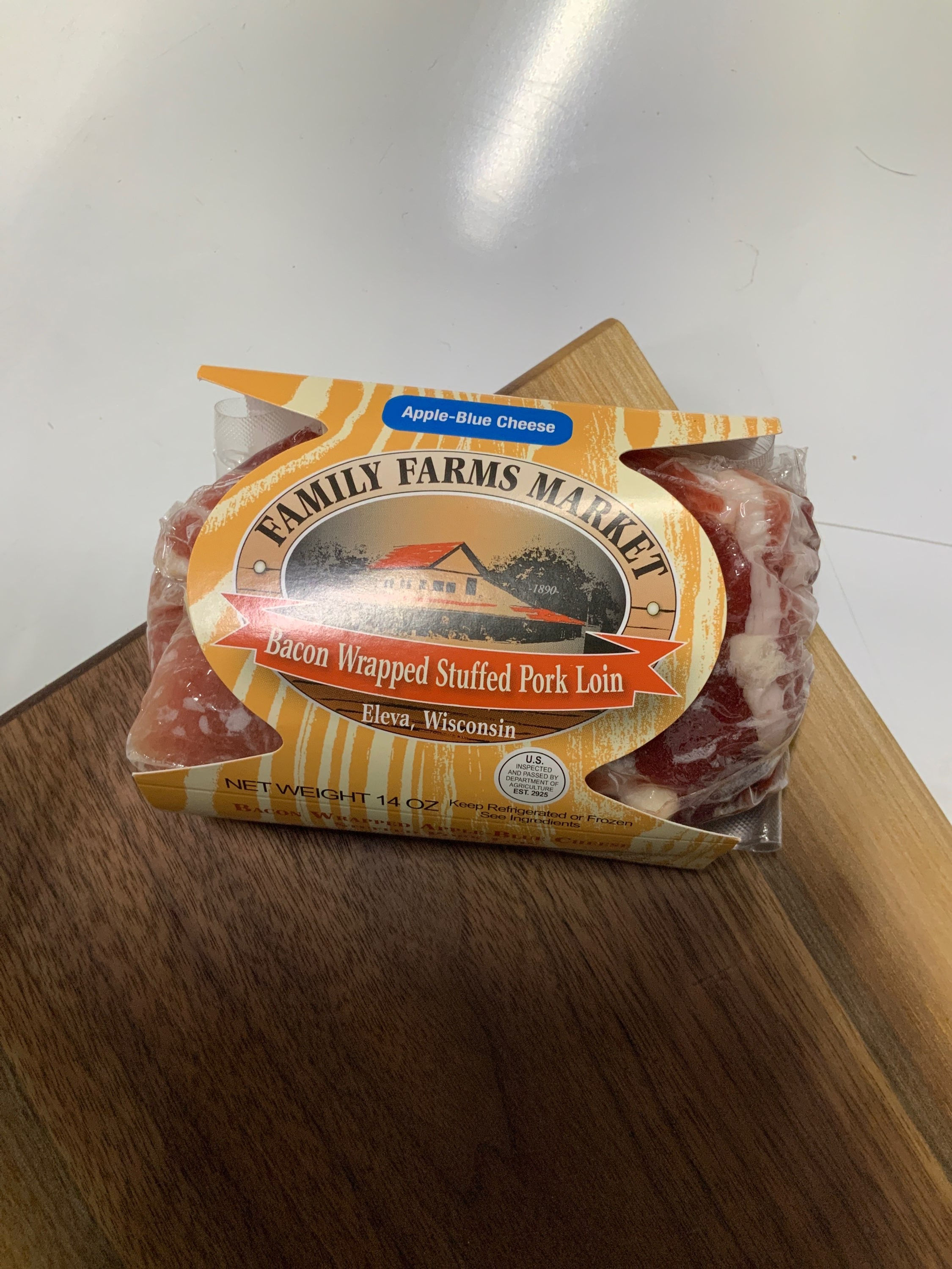 Family Farms Market Bacon Wrapped Stuffed Pork Loin - Apple-Blue Cheese