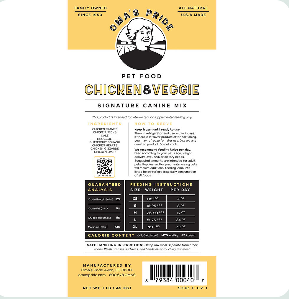 Thumbnail: Oma's Pride Signature Canine Mix - Chicken & Veggie