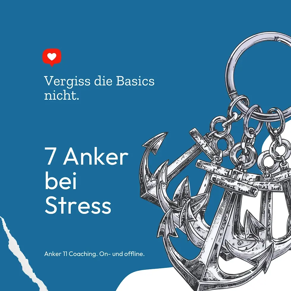 Bild mit Ankern, symbolisch für Basics gegen Stress
