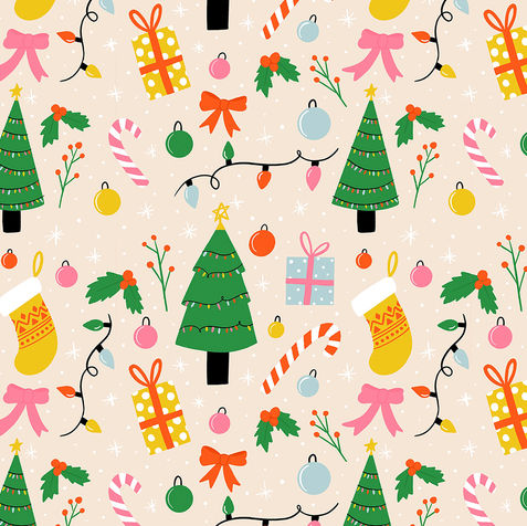 Colorful christmas pattern design