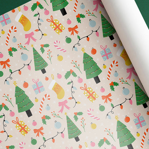 Colorful christmas pattern design