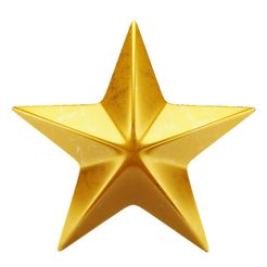 Gold Star without white background in PN