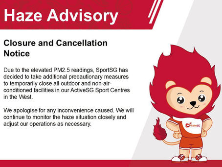 ActiveSG Closes Outdoor and Non-Air-Conditioned Facilities in the West Because of Haze: What It Means for Your Child's Swim Lessons