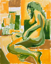 Jane Reclining 24" x 18" Oil on Bristol