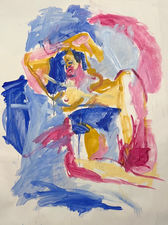 Resting Nude 48" x 36" Oil on Paper