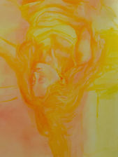 *Close-up of a life-sized work in progress* Oil on Canvas