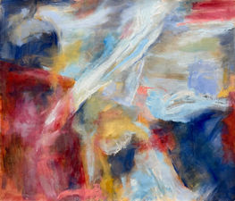 Untitled 40.5" x 48" Oil, Oil Stick on Canvas