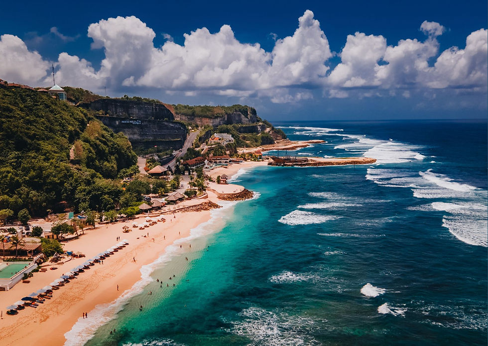 Beautiful Bali beach creating a serene recovery environment for medical tourists