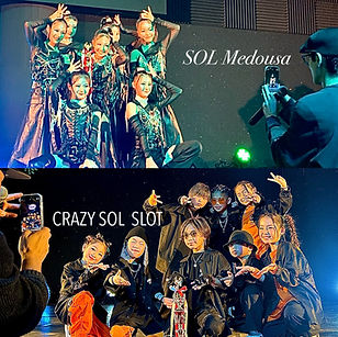 STUDIO SUNのコンテストチーム「SOL Medousa」と「CRAZY SOL SLOT」の集合写真