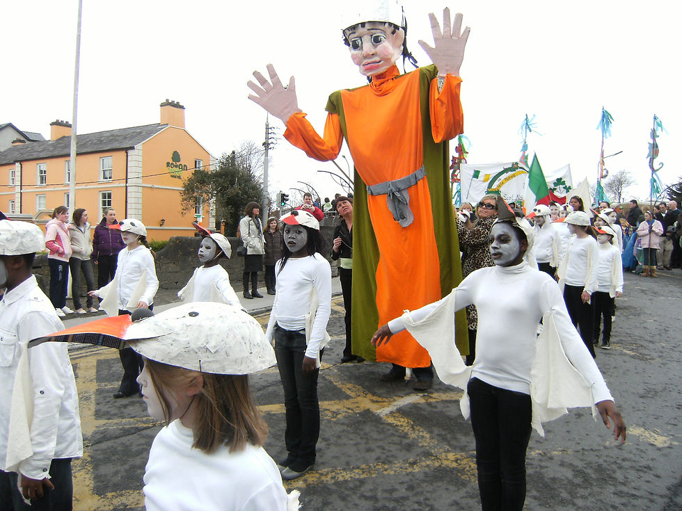 Swan children marching