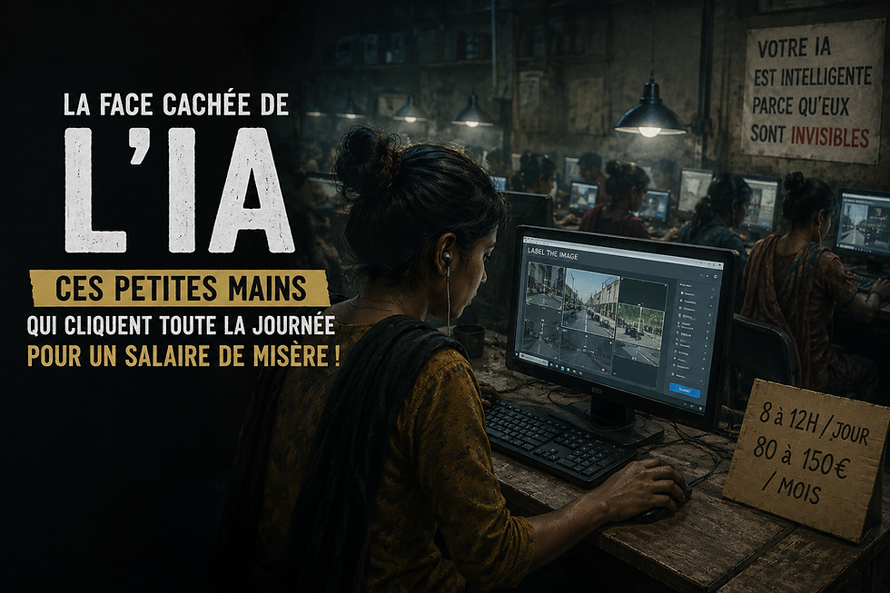 La face cachée de l'IA : ces petites mains qui cliquent toute la journée pour un salaire de misère !