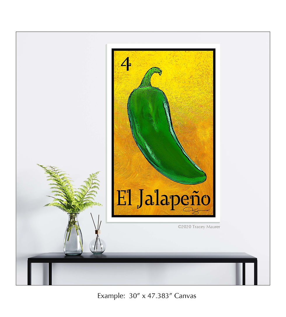Thumbnail: El Jalapeño - 16" x 25.27"  Canvas Print