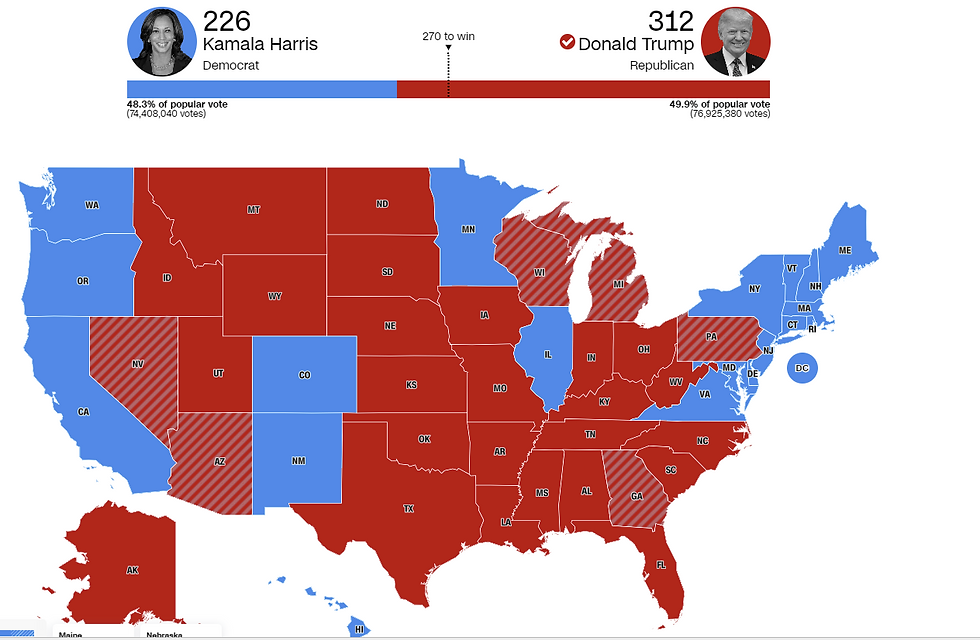 2024 presidential election electoral map