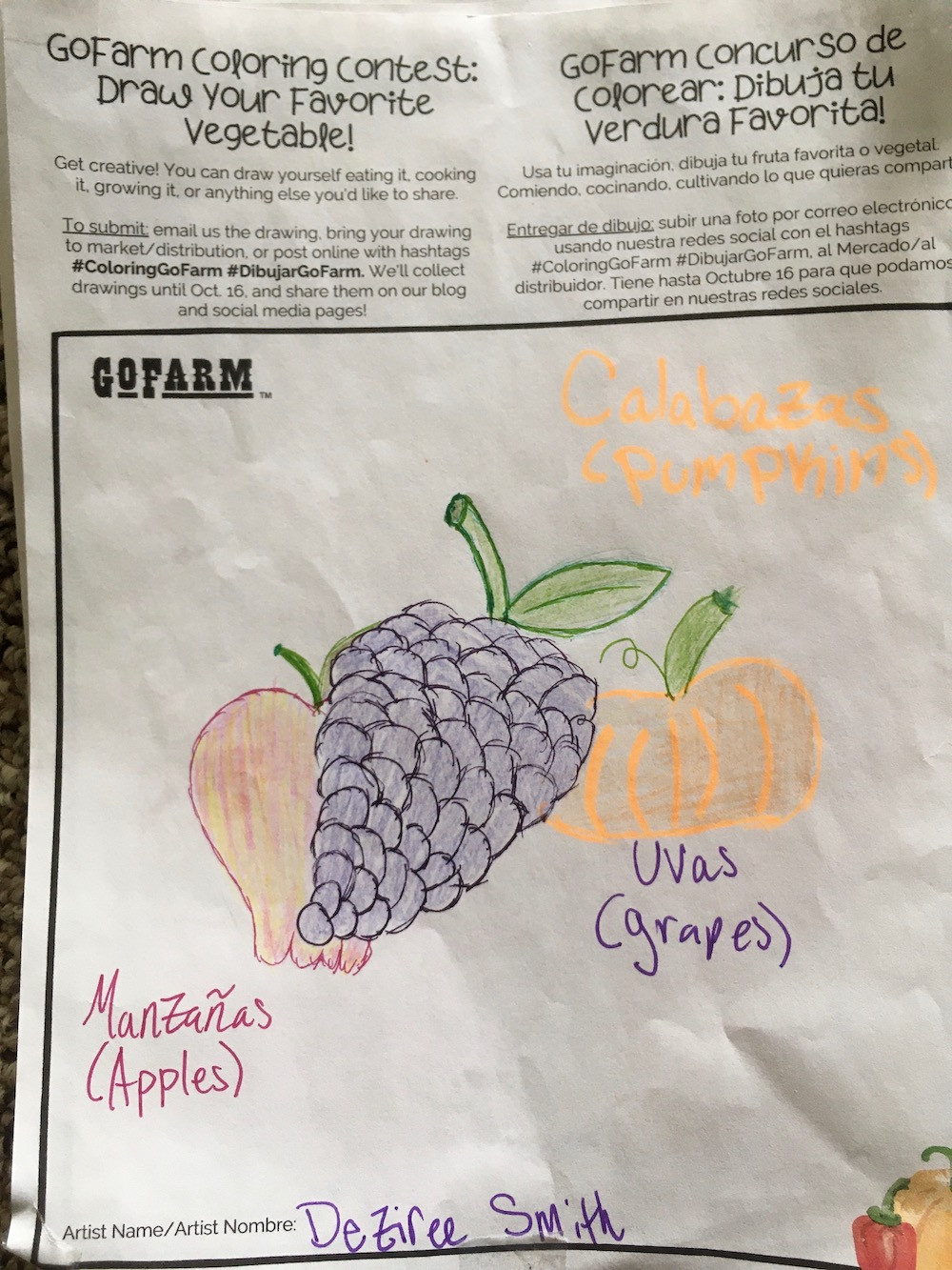 Grapes, Apples, and Pumpkin