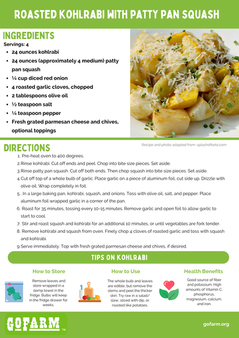 Roasted Kohlrabi with Patty Pan Squash