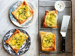 Summer Squash Tart with Goat Cheese