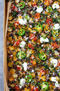 Fall Flavored Potato Nachos with Lentils