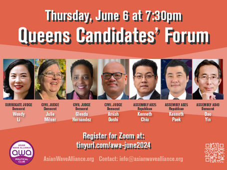 Asian Wave Alliance Hosts Queens Candidates' Forum