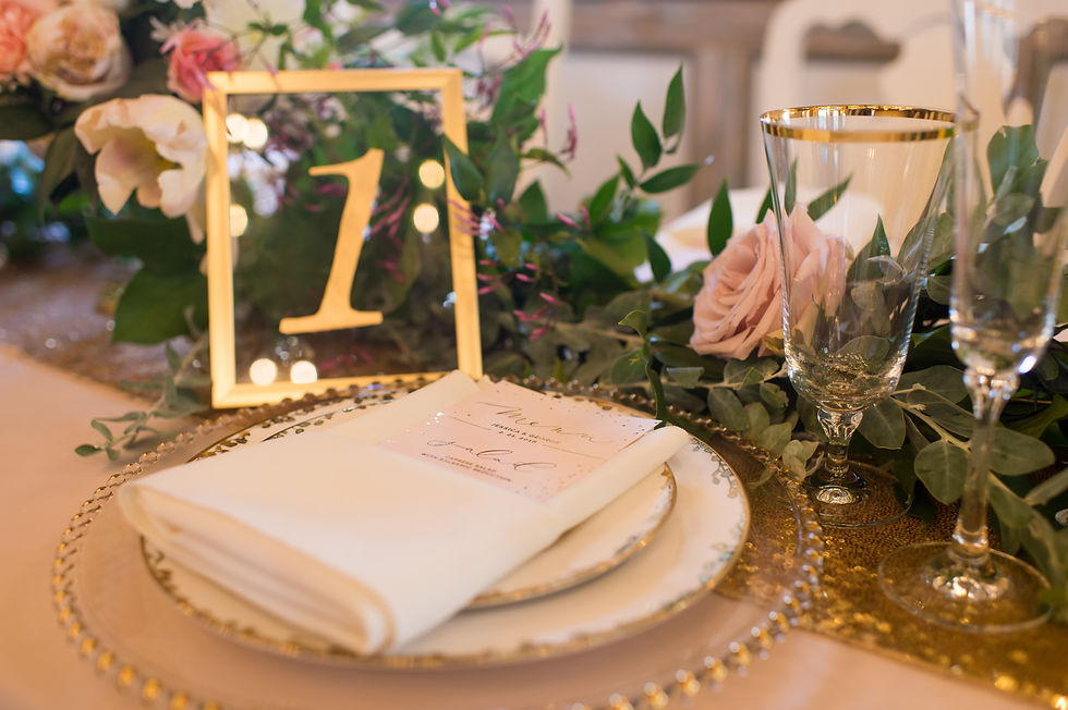 Styled Shoot Place Setting Gold