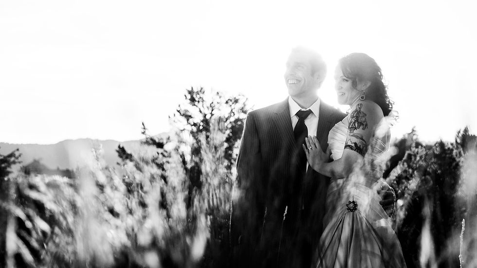 Bride & Groom outdoor portrait