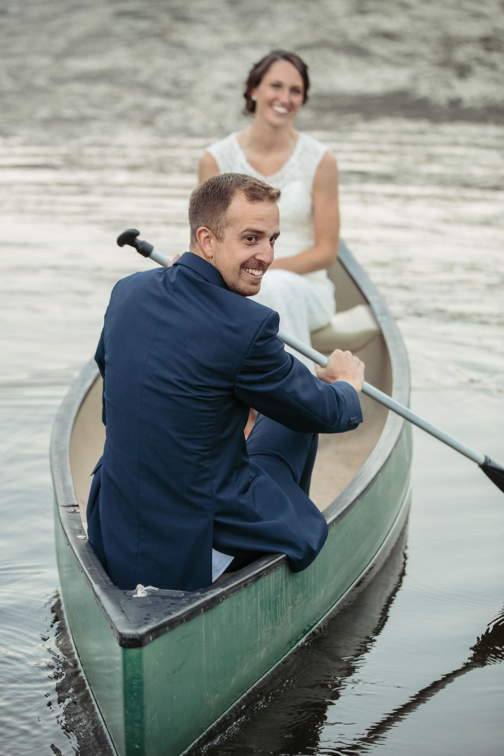 Bride & Groom Outdoor Portrait boat