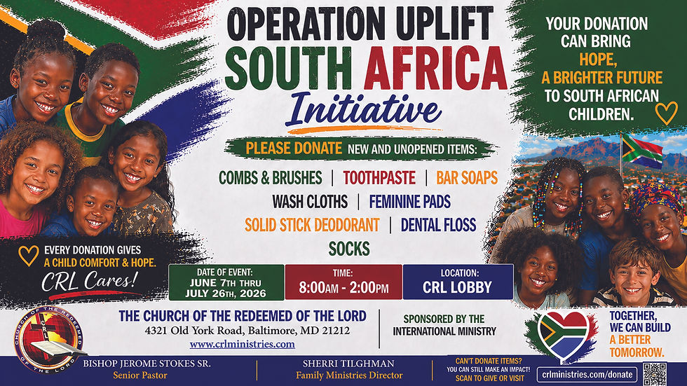 Operation Uplift: South Africa Intiative