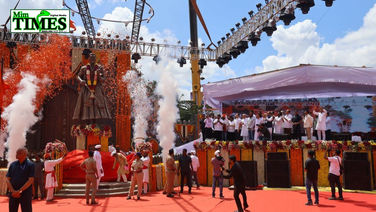 कोल्हापूरमध्ये छत्रपती शिवाजी महाराजांच्या पुतळ्याचे अनावरण, राहुल गांधींची संविधानावर भाष्य