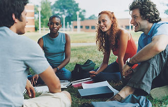 Students Studying Outdoors