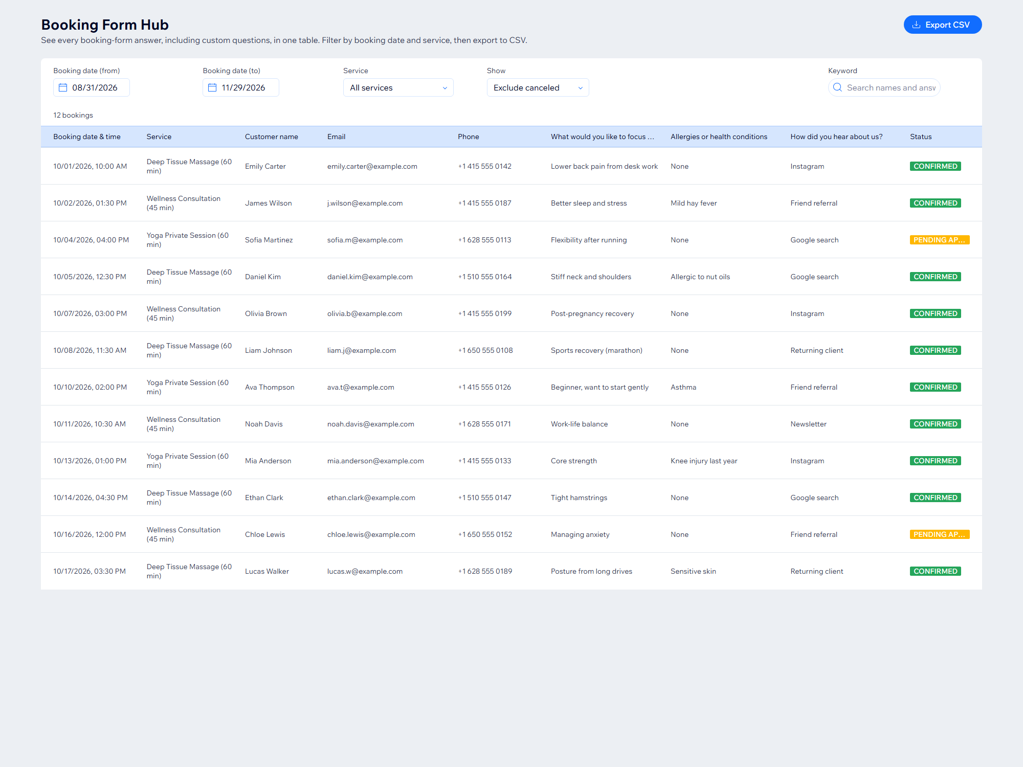 Booking Form Hub screenshot 1