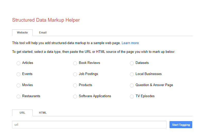 Data Markup Helper