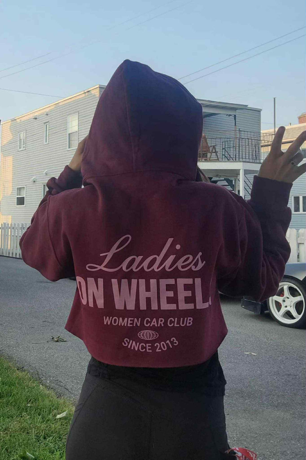Miniature : Hoodie crop - Woman car club