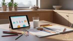 child desk setup for learning