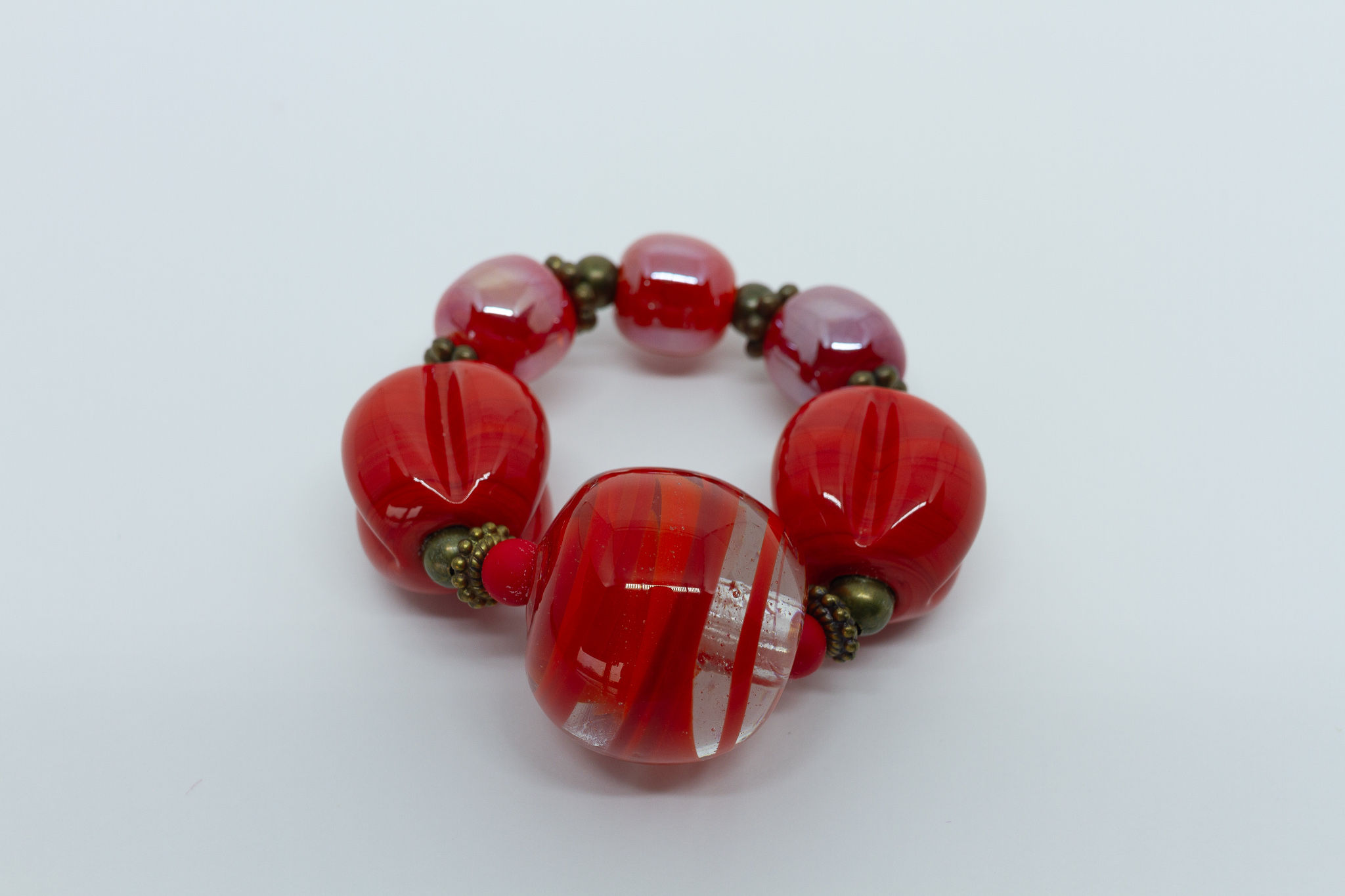 Anel de Murano Vermelho VM01 - Kit com 6 anéis