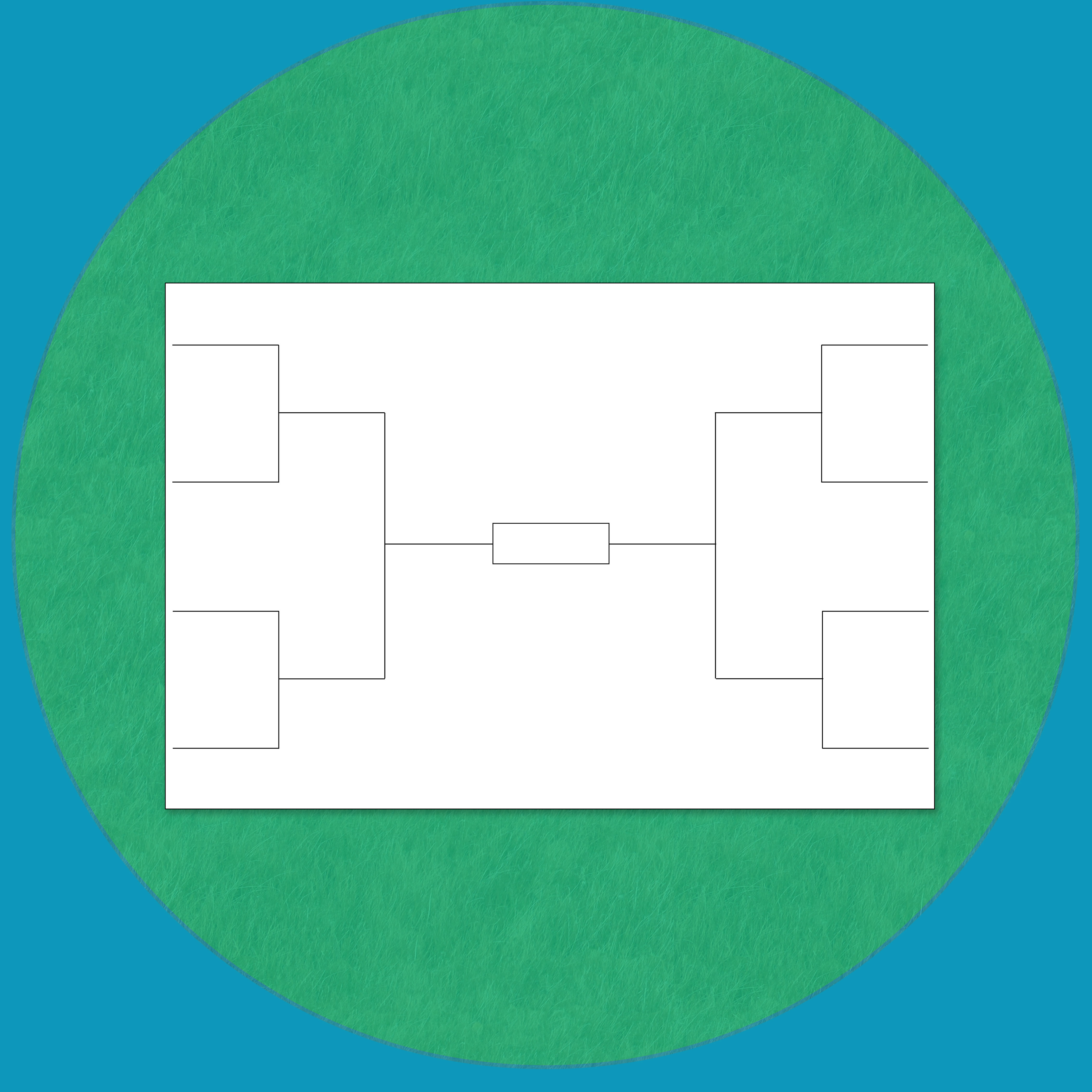 13" x 19" Tournament Brackets - (8 Teams) - Divisonal Split