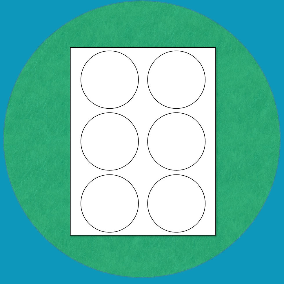 Printable Adhesive Labels (Product Labels) - 3 1/3" Round