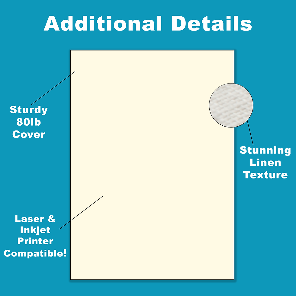 Thumbnail: Event Table Cards (No Fold) - (Cream) - 3 x 5 - Linen