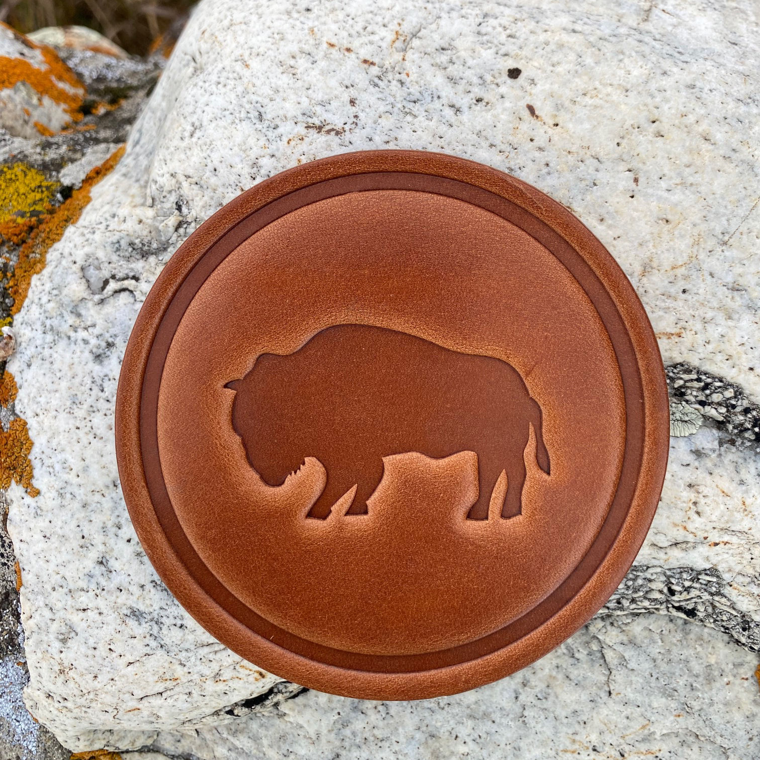 Bison Leather Coaster