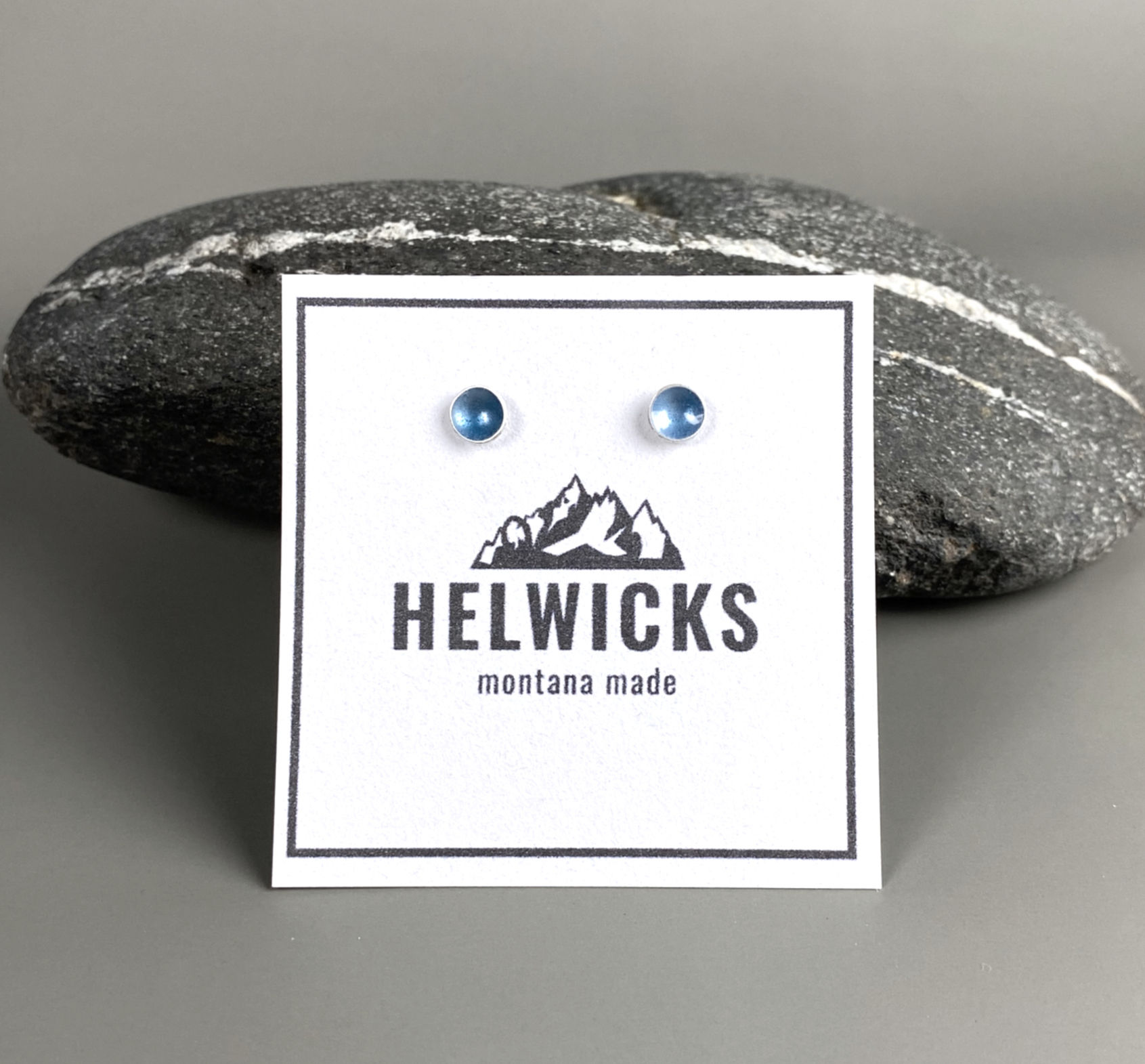 Small Sterling Silver Enamel Stud Earrings