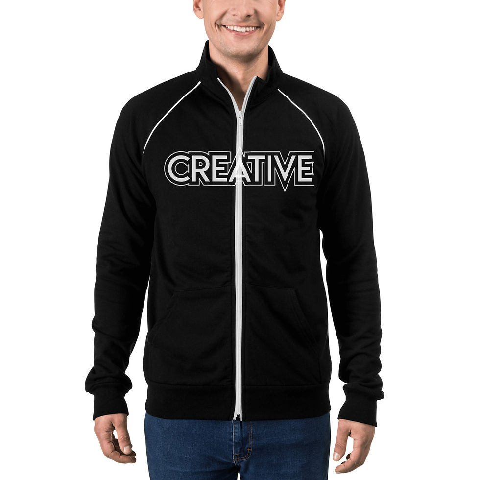 Thumbnail: Creative Vibe Piped Fleece Jacket