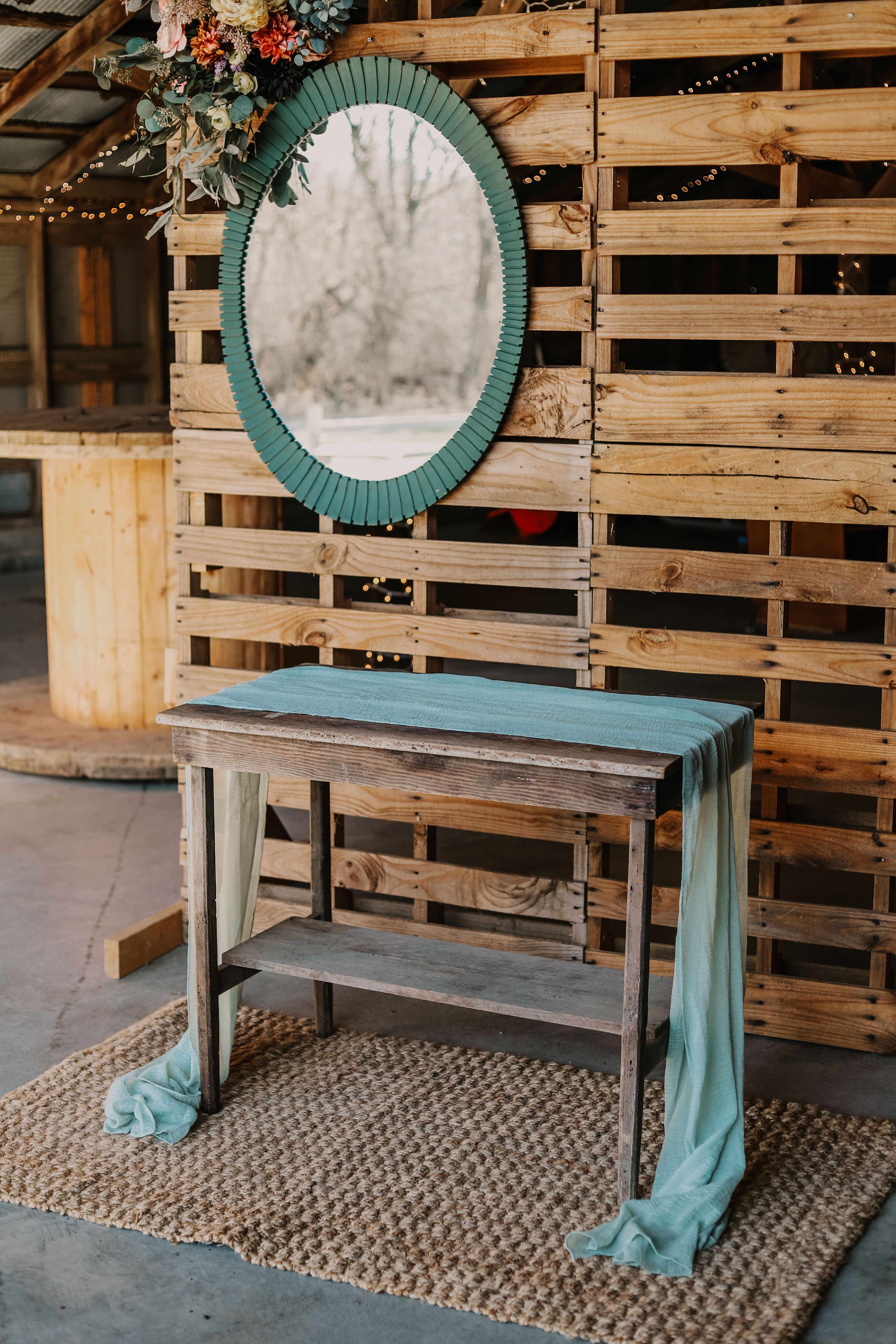 Sage table runner Rental