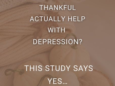 Could being grateful actually help with depression